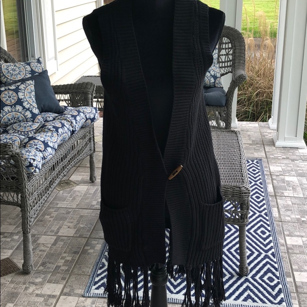 Black Sweater Vest / Jacket